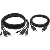 Tripp Lite P783-006-DP 3FT Dual DisplayPort KVM Cable Kit 4K USB 3.5 mm Audio