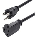 StarTech PAC101 1ft (0.3m) Short Extension Cord, NEMA5-15R to NEMA5-15P Black