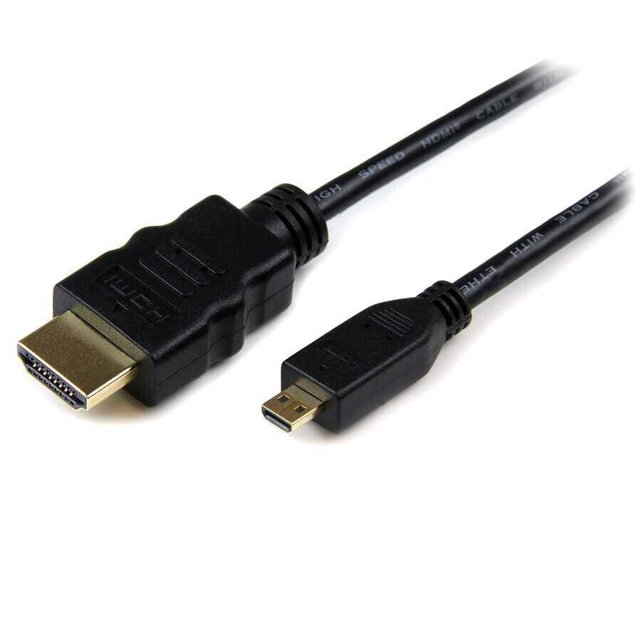 StarTech HDMIADMM3 3ft Micro HDMI to HDMI Cable with Ethernet, 4K High Speed