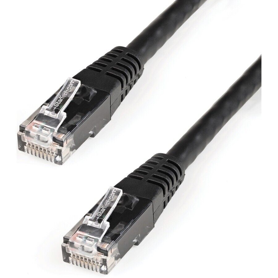 StarTech C6PATCH50BK 50ft CAT6 Ethernet Cable - Black Molded Gigabit - 100W PoE