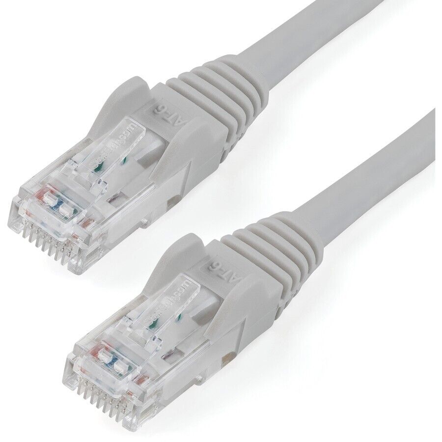 StarTech N6PATCH15GR 15ft CAT6 Ethernet Cable - Gray Snagless Gigabit - 100W PoE