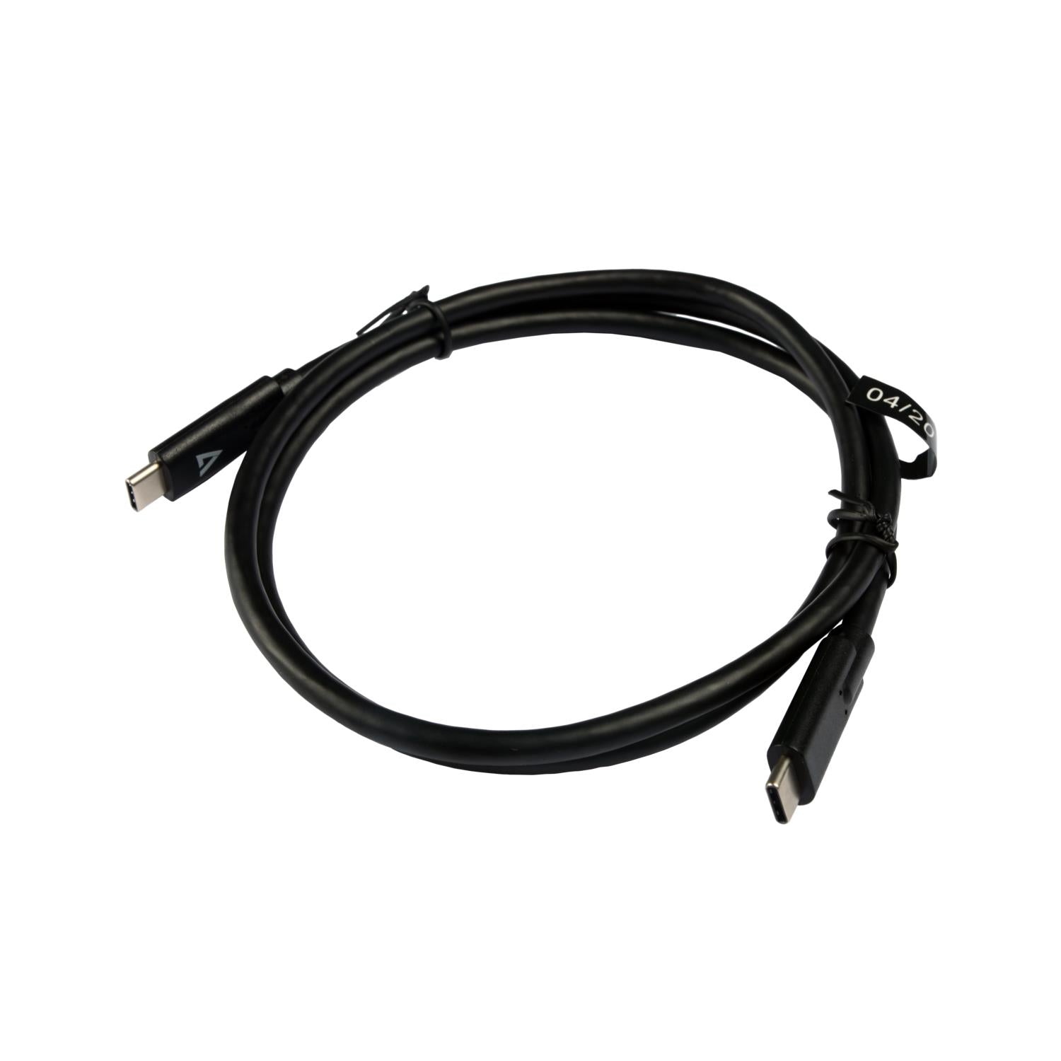 V7 V7UCC-1M-BLK-1E USB-C to USB-C Cable 1m Black - 3.28 ft USB-C Data Transfer