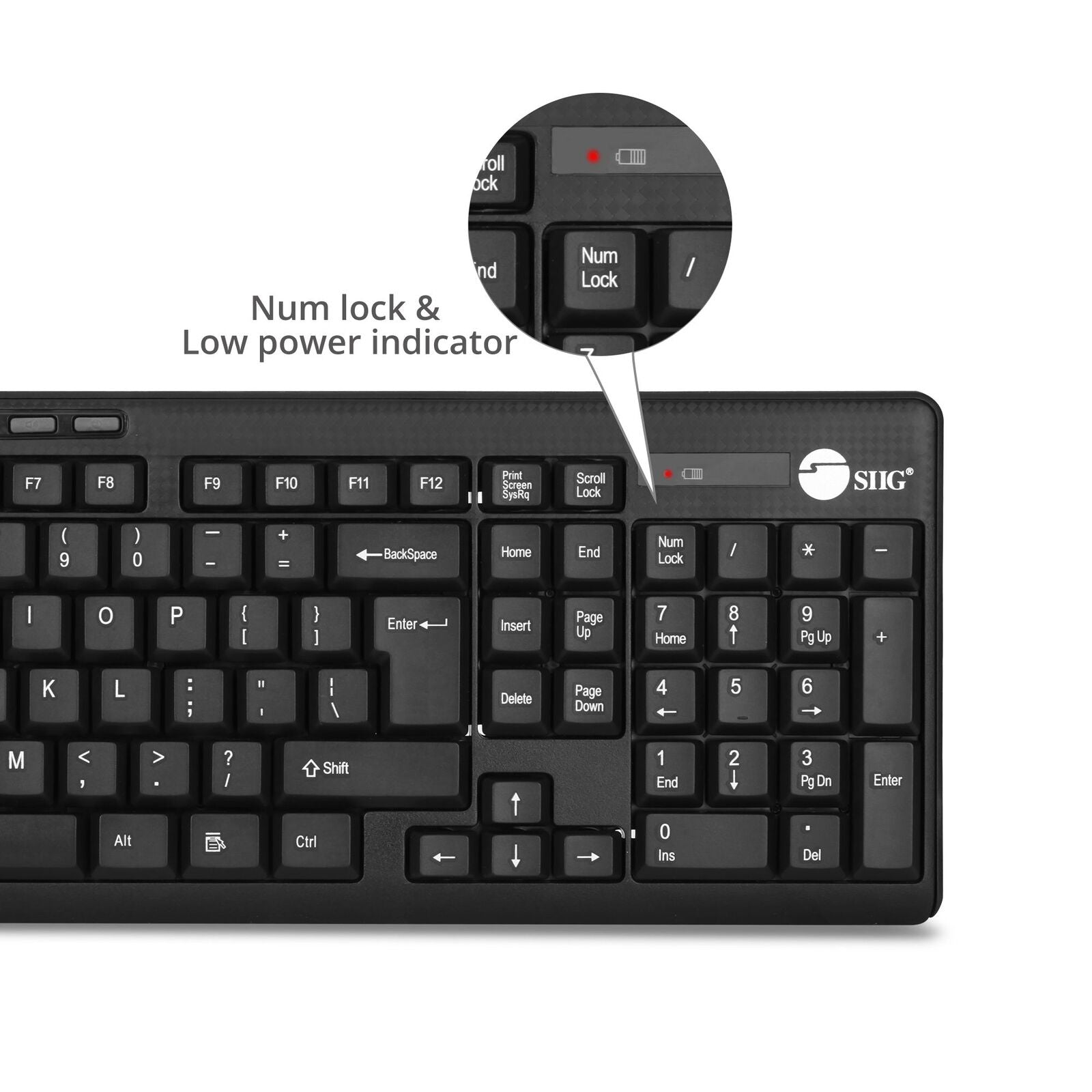 SIIG JK-WR0T12-S1 Wireless Extra-Duo Keyboard & Mouse - USB 2.0 Wireless RF