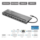 SIIG JU-DK0E11-S1 Aluminum USB-C MST Video Docking Station with 100W PD