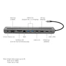 SIIG JU-DK0E11-S1 Aluminum USB-C MST Video Docking Station with 100W PD