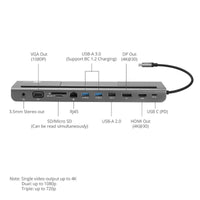 SIIG JU-DK0E11-S1 Aluminum USB-C MST Video Docking Station with 100W PD