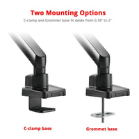 SIIG CE-MT2T12-S1 Aluminum Mechanical Spring Single Monitor Arm Mount