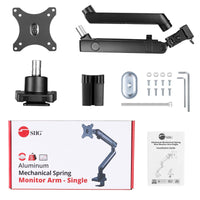 SIIG CE-MT2T12-S1 Aluminum Mechanical Spring Single Monitor Arm Mount