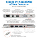 Tripp Lite U442-DOCK1 USB-C Dock Charge Station USB-A HDMI VGA DP MDP Giga LAN