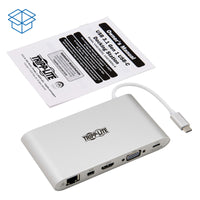 Tripp Lite U442-DOCK1 USB-C Dock Charge Station USB-A HDMI VGA DP MDP Giga LAN