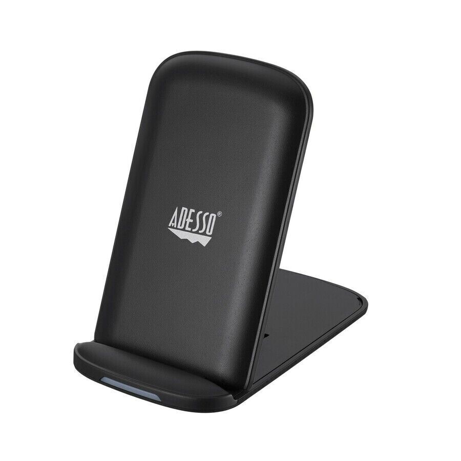 Adesso AUH-1020 10W Max Qi-Certified 2-Coil Foldable Wireless Charging Stand
