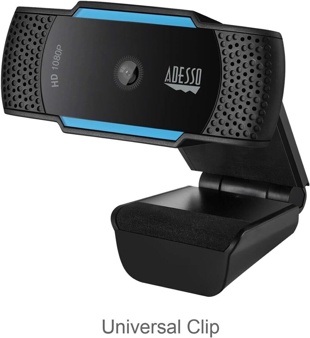 Adesso CYBERTRACK H5 1080P Webcam 2.1 Megapixel - 30 fps - USB 2.0 - Auto Focus