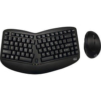 Adesso WKB-1150CB Tru-Form Wireless Ergo Mini Keyboard & Mouse - USB Membrane