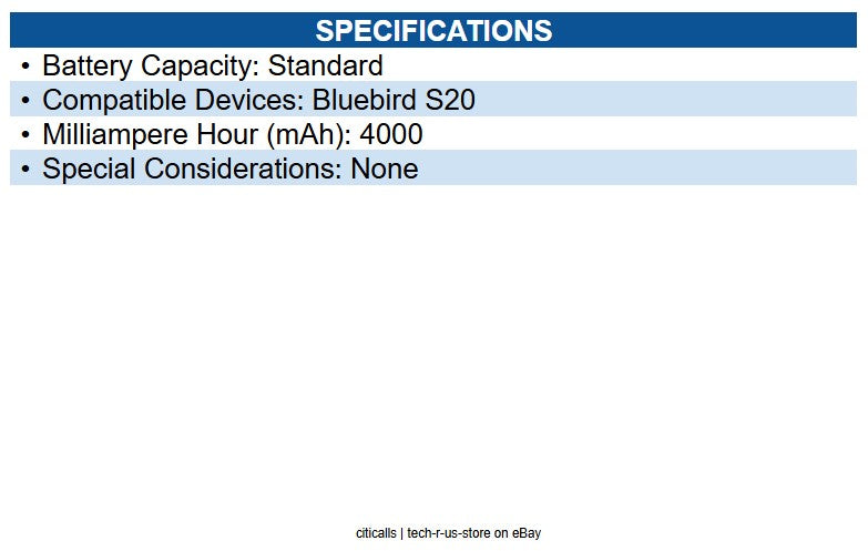 TSC 355040097 ACCESSORY BTRY-STD-S2#-TA-V1; BATTERY; STANDARD BATTERY, 4000MAH