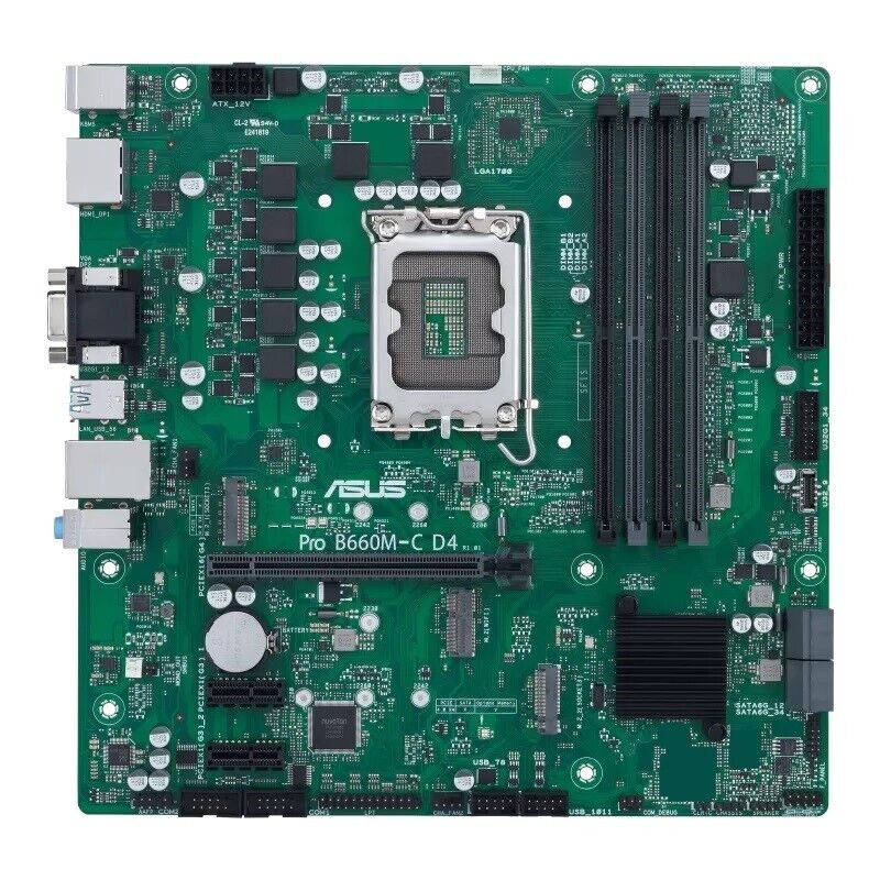 ASUS PRO B660M-C D4-CSM Motherboard B660 S1700 Max.128GB DDR4 microATX Retail