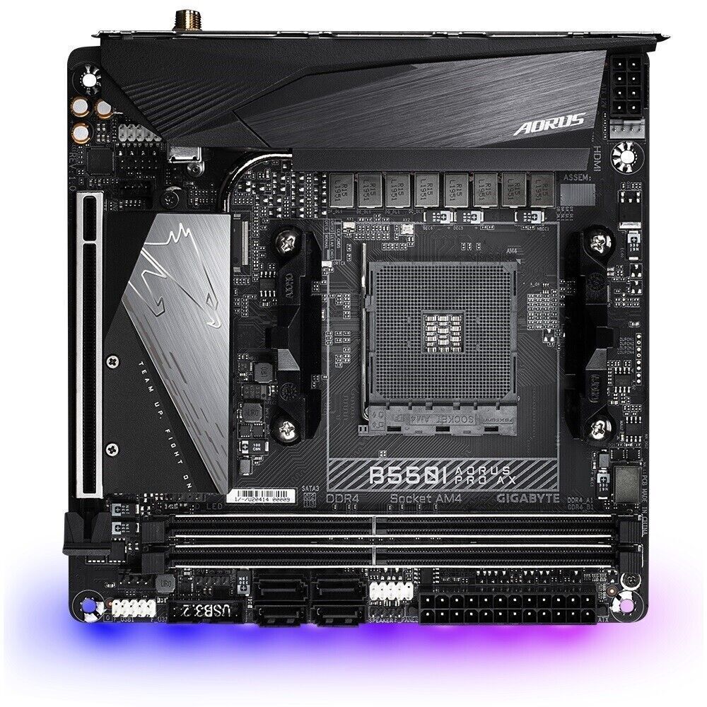 Gigabyte B550I AORUS PRO AX Motherboard AMD AM4 Ryzen B550 Max64GB DDR4 Mini-ITX