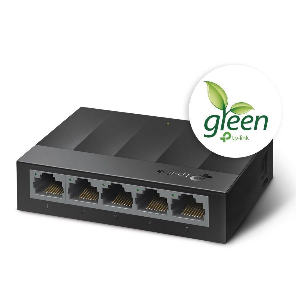 TP-Link LS1005G 5-Port 10/100/1000Mbps Gigabit Desktop Green Tech Switch Retail