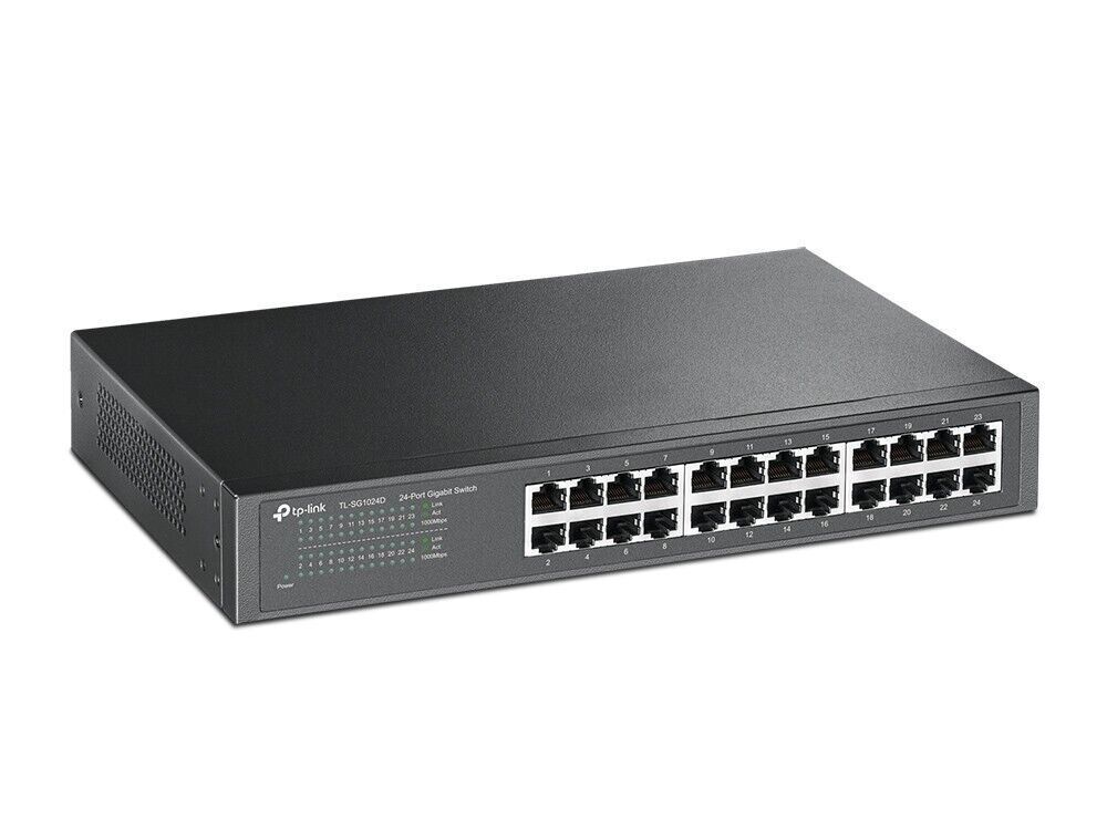 TP-Link TL-SG1024D 24 Port Gigabit 100/1000 Desktop Network Switch Green Tech