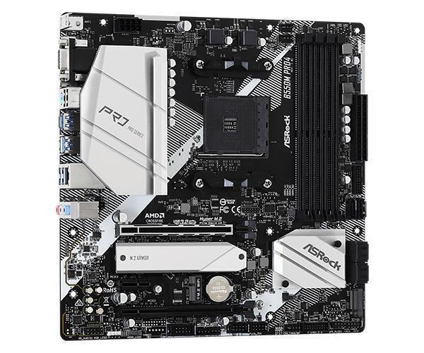 ASRock B550M PRO4 AMD AM4/Ryzen B550 upto 128GB DDR4 HDMI DP D-Sub SSD M.2 G-LAN