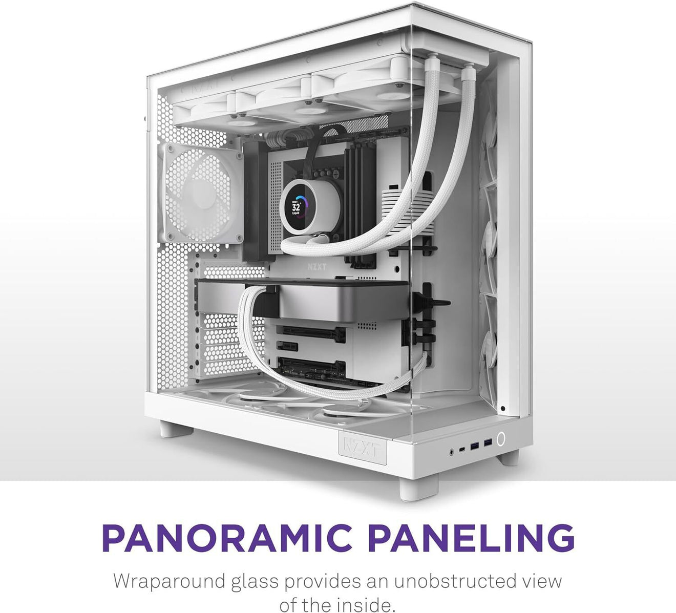 NZXT CC-H61FW-01 Computer Case H6 Flow ATX Mid-Tower SGCC Steel Tempered Glass