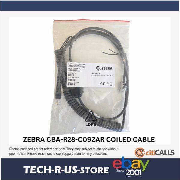 Zebra CBA-R28-C09ZAR 9FT Verifone Symbol RS232 Serial Coiled RJ45 FREE SHIPPING