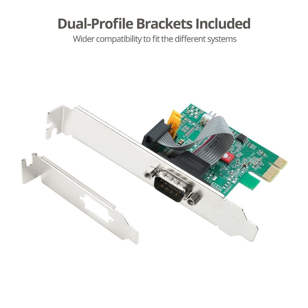 SIIG JJ-E20611-S1 DP Cyber RS-232 1S PCIe Card - 250Kbps - ASIX AX99100 Chipset