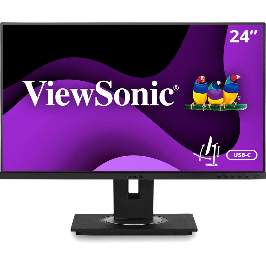 ViewSonic VG2456 Monitor 24 Docking MN w BuiltIn Ethernet&Advanced Ergonomics