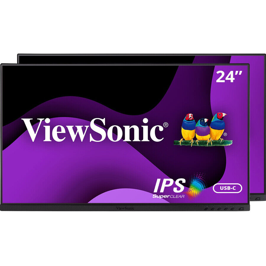 ViewSonic VG2455_56A_H2 24 1920x1080 1080p IPS Docking Monitors with USB-C