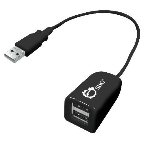SIIG JU-H20011-S1 2-port USB Hub - USB - External - 2 USB 2.0 Port(s)