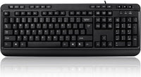 Adesso AKB-132HB 118 Key Multimedia Keyboard w 3 Port USB HUB Internet Hot Keys