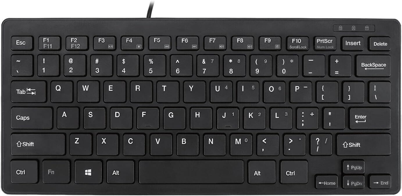 Adesso AKB-111UB 78 Key SlimTouch Mini Keyboard USB Multimedia Internet Hot Keys