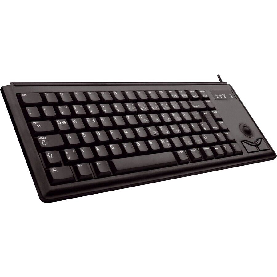 Cherry G84-4420LUBEU-2 G84-4220 Compact Black Wired USB Keyboard w Trackball