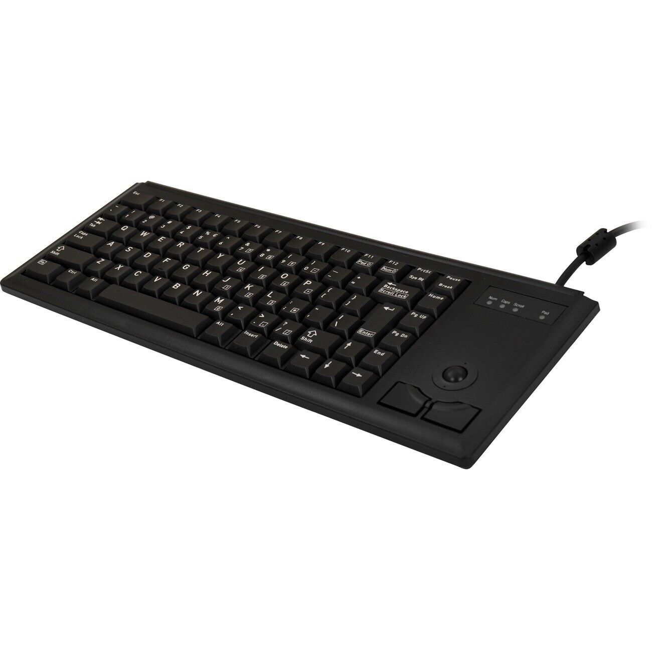 Cherry G84-4420LUBEU-2 G84-4220 Compact Black Wired USB Keyboard w Trackball