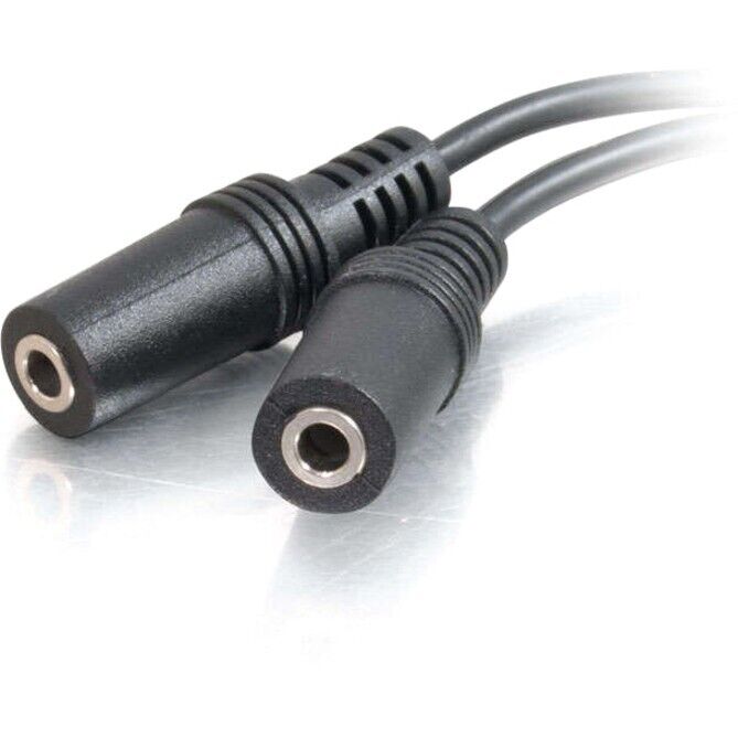 C2G 40426 6IN (6") 3.5mm Y-Cable Audio Splitter, 1 Male to 2 Female Connectors