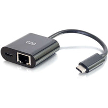 C2G 29749 USB-C 3.1 to RJ45 Gigabit Ethernet Network Adapter w 60W Power Dongle