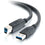 C2G 54175 10FT (3M) USB-A to USB-B 2.0 Extension BLACK Cord Cable Male Female