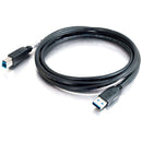 C2G 54175 10FT (3M) USB-A to USB-B 2.0 Extension BLACK Cord Cable Male Female