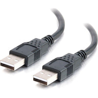 C2G 28106 6.6FT (2M) USB-A to USB-A BLACK Male Male Cable Charge Sync to 480Mbps