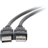 C2G 28106 6.6FT (2M) USB-A to USB-A BLACK Male Male Cable Charge Sync to 480Mbps