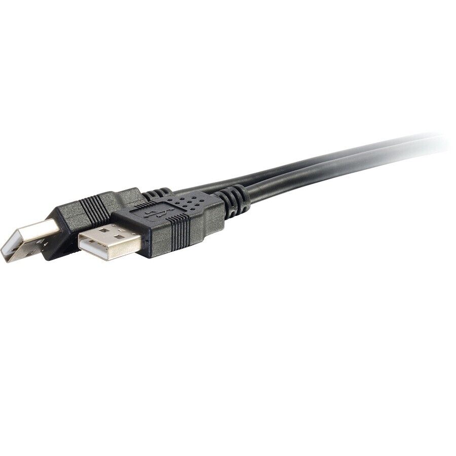 C2G 28106 6.6FT (2M) USB-A to USB-A BLACK Male Male Cable Charge Sync to 480Mbps