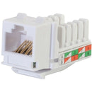 C2G 29311 CAT6 RJ45 Ethernet UTP Keystone T568A T568B Jack WHITE Easy Assemble