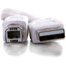 C2G 13401 15FT (180") USB A to USB-B 2.0 WHITE LONG Cable for Printer Scanner