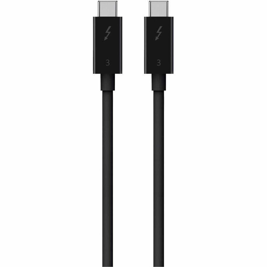 Belkin F2CD084BT0.8MBK 2.6FT Thunderbolt 3 USB-C to USB-C 100W for Data Transfer