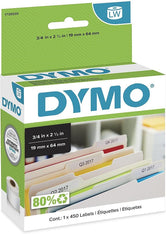 Dymo 1738595 450 File Document Management Labels Thermal White 3/4