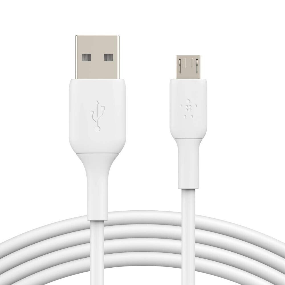 Belkin CAB005BT1MWH 3.3FT (1M) BoostCharge USB-A to Micro-USB White Cord Cable