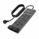 Belkin SRA009P12TT8 12 Outlet Surge Power Strip Protector BLACK w 8FT Cord 3780J