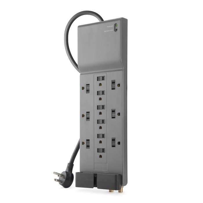 Belkin BE112230-08 12 Outlet Power Surge Protector TEL COAX 8' Cord 3780 Joules