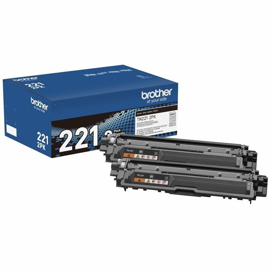 Brother TN2212PK Standard Yield BLACK Laser Toner Cartridge Twin Pack 2/Order