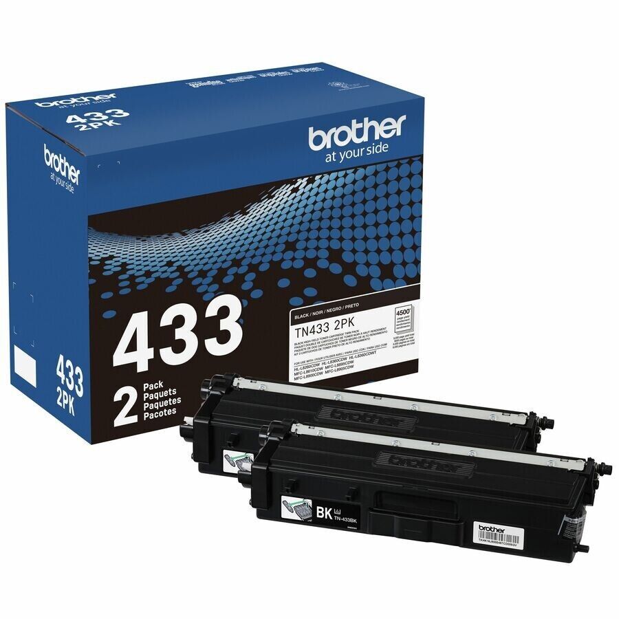 Brother TN4332PK High YieldBLACK Laser Toner Cartridge 4500 Pages Twin Pack Box