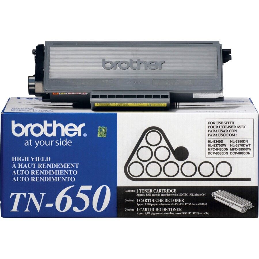 Brother TN650 Original BLACK Laser Toner Cartridge up to 8000 Pages Single Pack